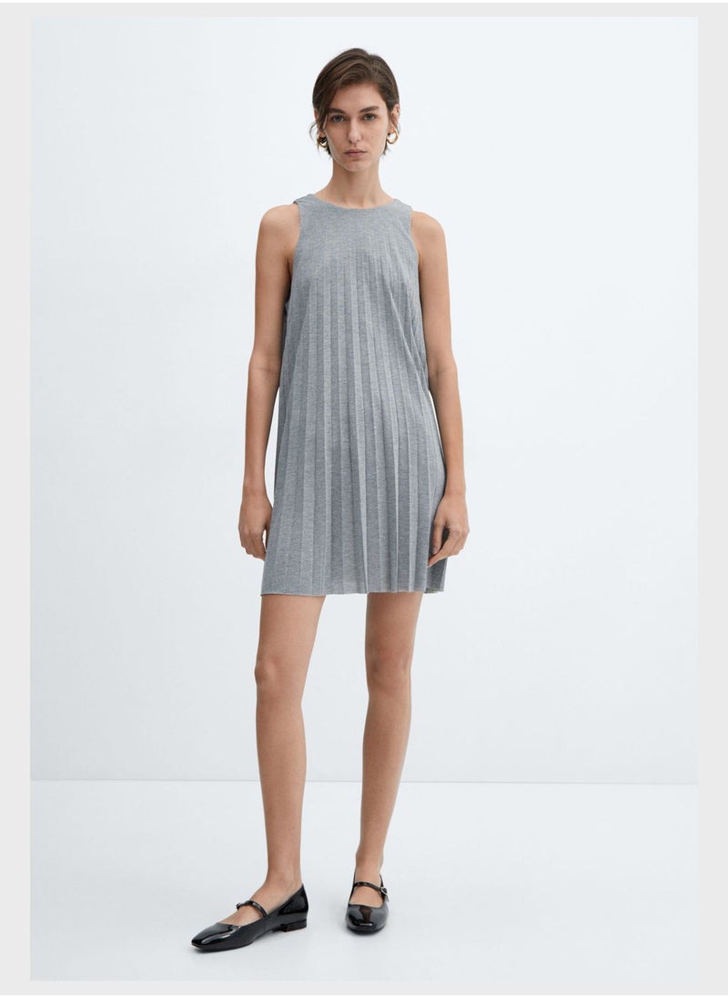 MANGO - Strapp Pleated Dresss - Image 1