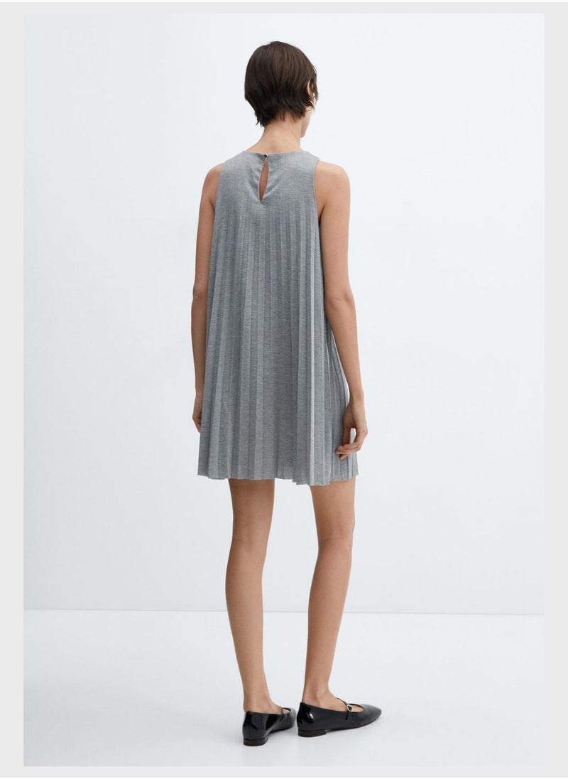 MANGO - Strapp Pleated Dresss - Image 1