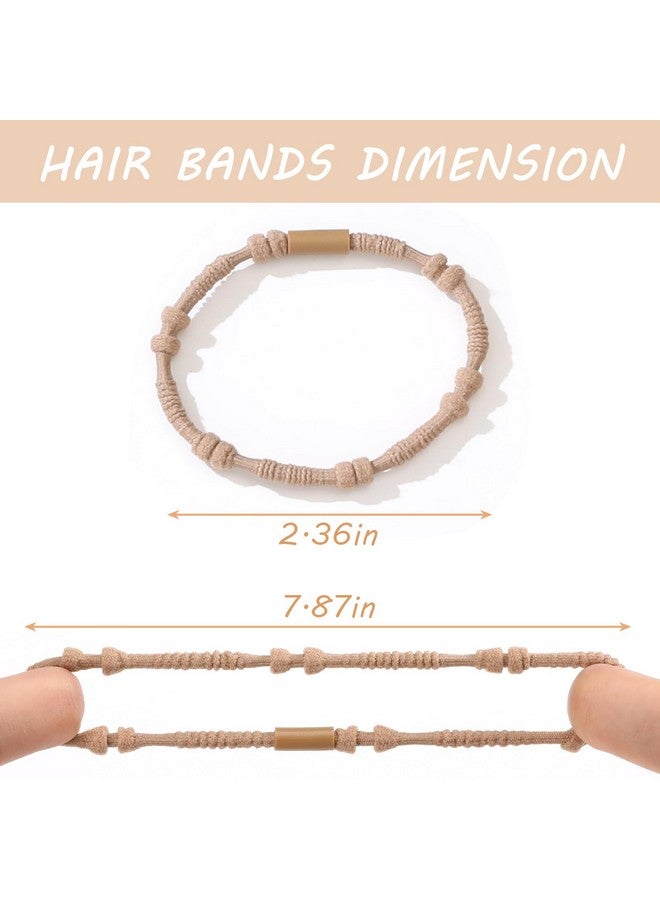 SYGY 20 Pcs Boho Hair Ties Brown Bracelets Hair Ties For Thick Or Thin Hair 4 Styles Boho Ties For Ponytail Holders 2.36’’ Hair Ties No Damage - Image 2
