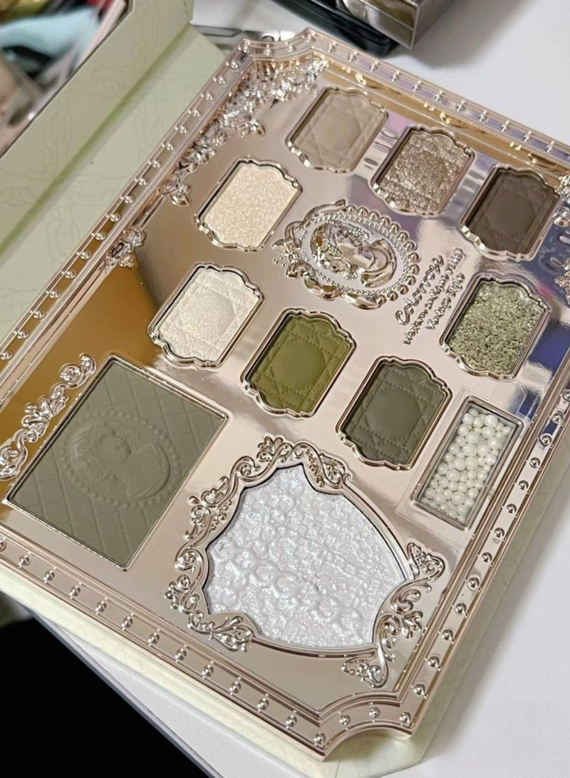 COLORROSE Rococo Relief Multi-Functional Makeup Palette – Eyeshadow, Highlighter, Contour & Glitter Shades – Long-Lasting, Shimmer & Matte Finish - Image 2