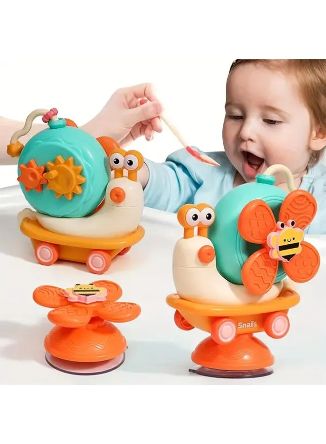 كرسي الأطفال المرتفع القابل للتحويل لعبة دوارة بقاعدة شفاطة لتطوير المهارات الحركية للأطفال - Image 2