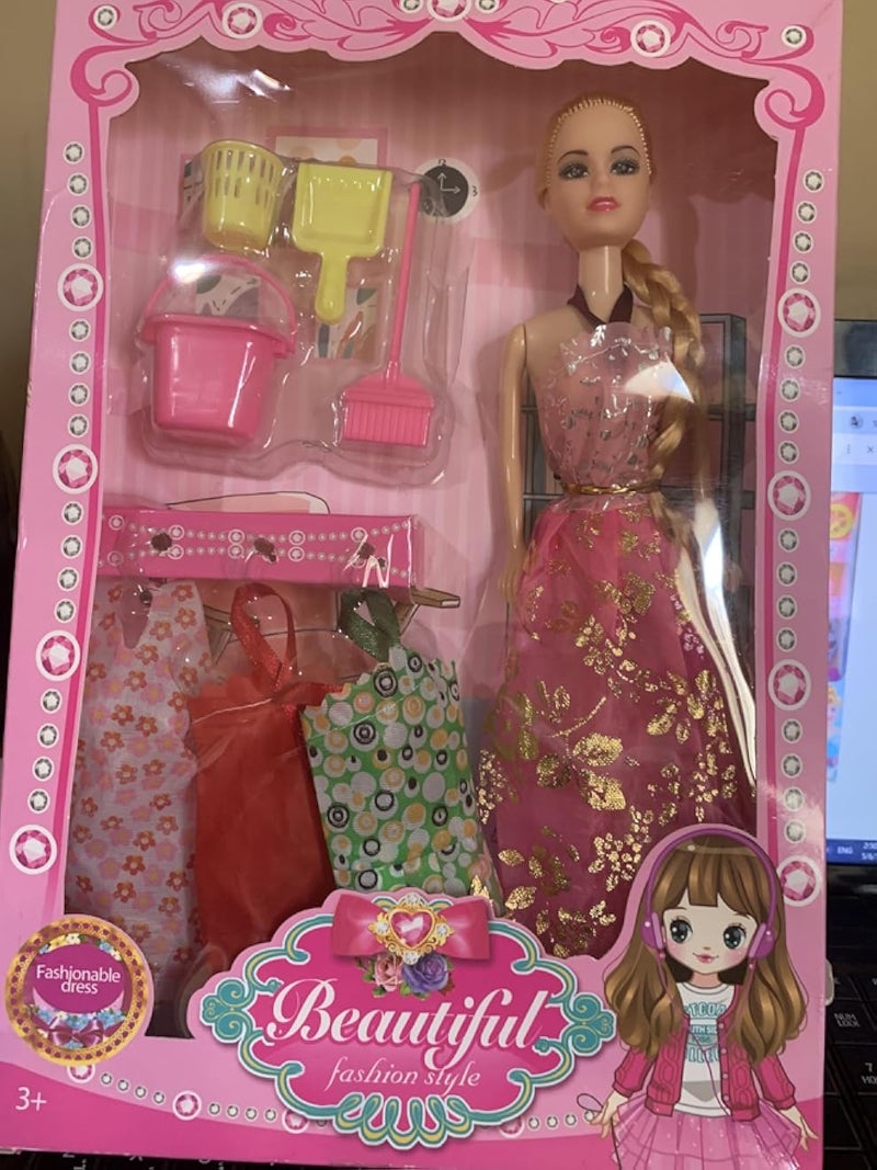 Barbie Plastic Fashion Charm Doll Comes With Beautiful Accessories 614 Multicolour