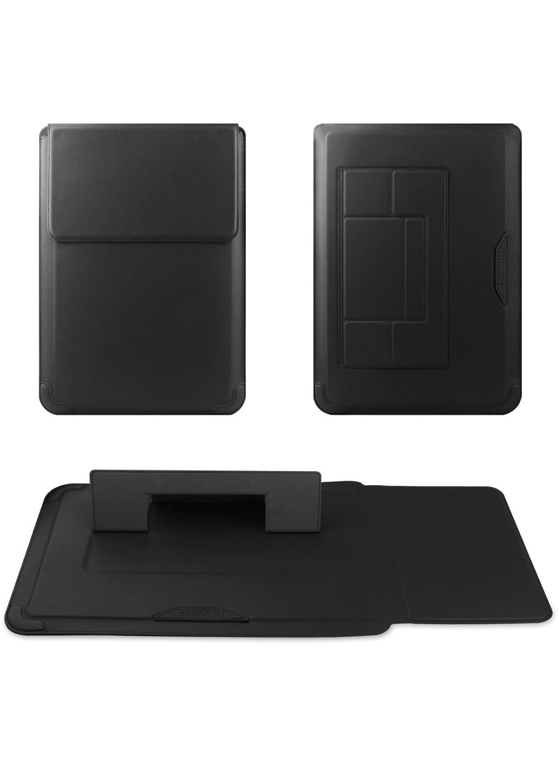General 15-16 Inch Laptop Sleeve with Stand and Mouse Pad Leather Laptop Case Notebook Computer Protective Cover Slim Bag Compatible with Mac-Book Air/Pro Dell Lenovo  - Image 2