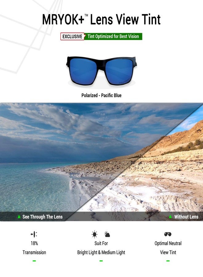 عدسات بديلة مستقطبة من Mryok+ لنظارات Oakley Si Ballistic Det Cord OO9253 مقاس 61 مم - أزرق المحيط الهادئ - Image 4