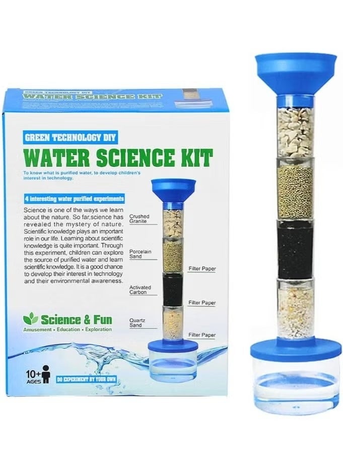 ORLENIC Water Science Kit for Kids 10+ | DIY Water Purification & Filter Lab – 4 STEM Experiments | Educational Green Science Project, Water Quality Testing Toy - Image 1