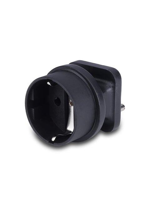 MX European Plug Adapter Schuko to India Plug Adapter 15 Amp Convert European Type EF Input to India Type D Three Prong Output Connection European Socket schuko Adapter Black Pack of 1