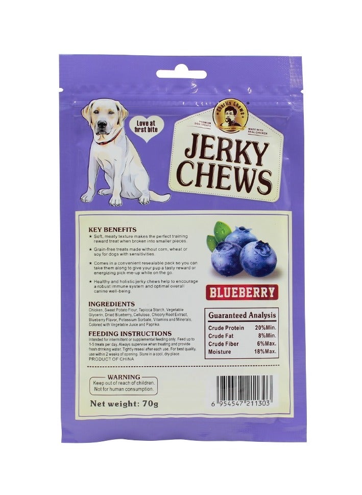 Generic Charlie Jerky Chews Chicken with Blueberry Dog Treats Small and Medium Dogs  - Image 2