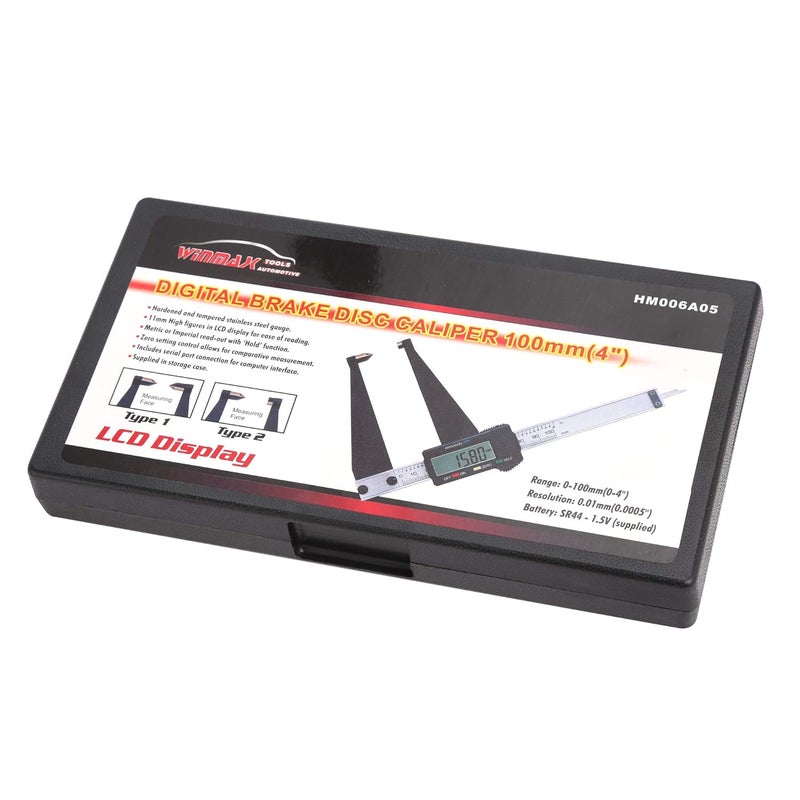 WINTOOLS 100MM/4" Digital Brake Disc & Drum Caliper Gauge - Image 4
