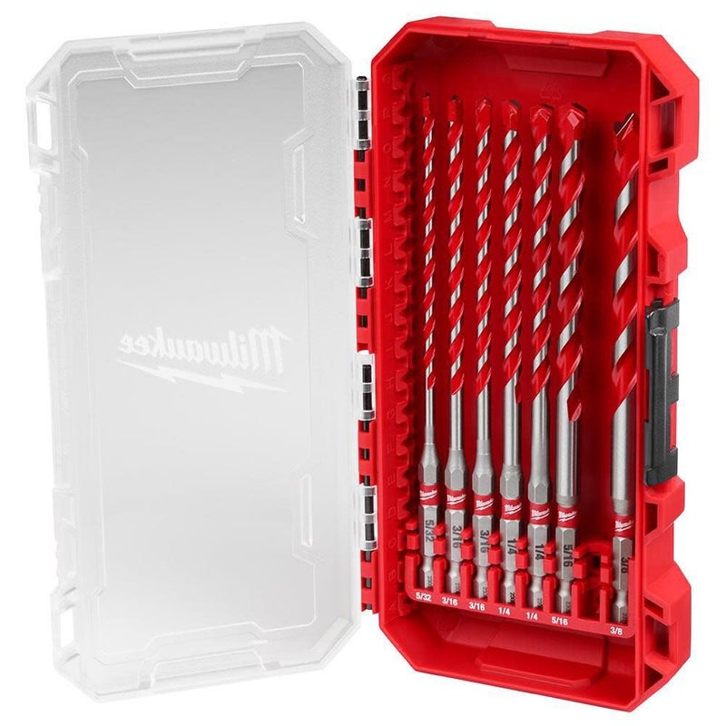 Milwaukee Electric - 7PC. Shockwave Carbide Hammer Drill BIT KIT - Image 1