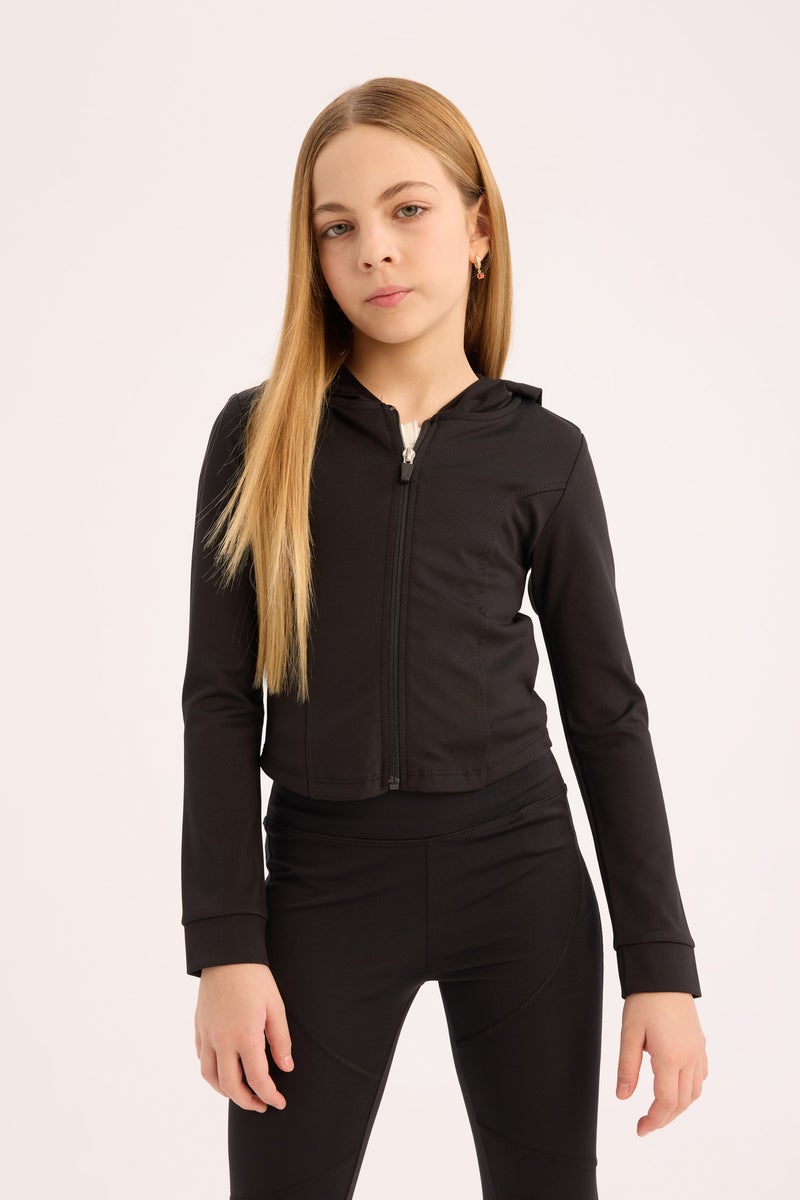 DeFacto Girl Slim Fit Hooded Cardigan - Image 1
