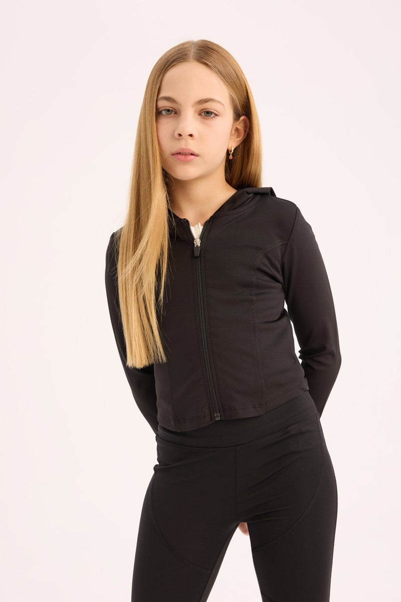 DeFacto Girl Slim Fit Hooded Cardigan - Image 4