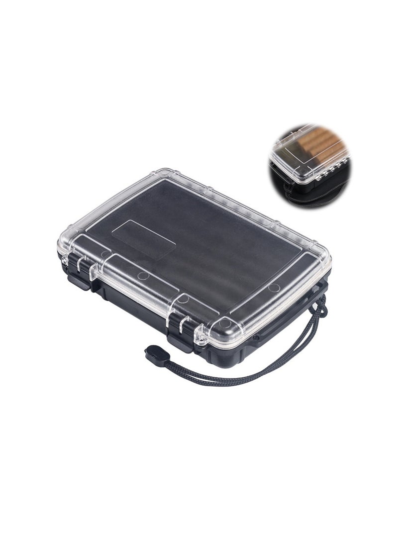 SYOSI Waterproof Dry Box, Watertight Storage Case, Airtight Protective Box for Phones, Wallets, Camping, Hiking, Boating, 16.5 * 5 * 22 cm , Black  - Image 1