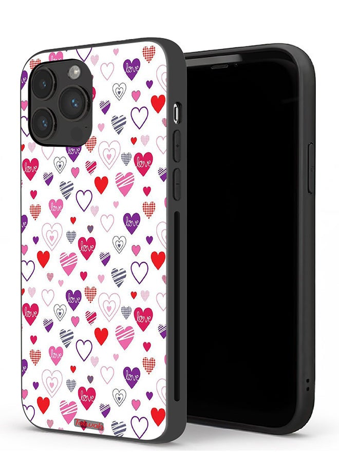 Tolwak Apple iPhone 13 Pro Max Protective Case Hearts Doodle - Image 1
