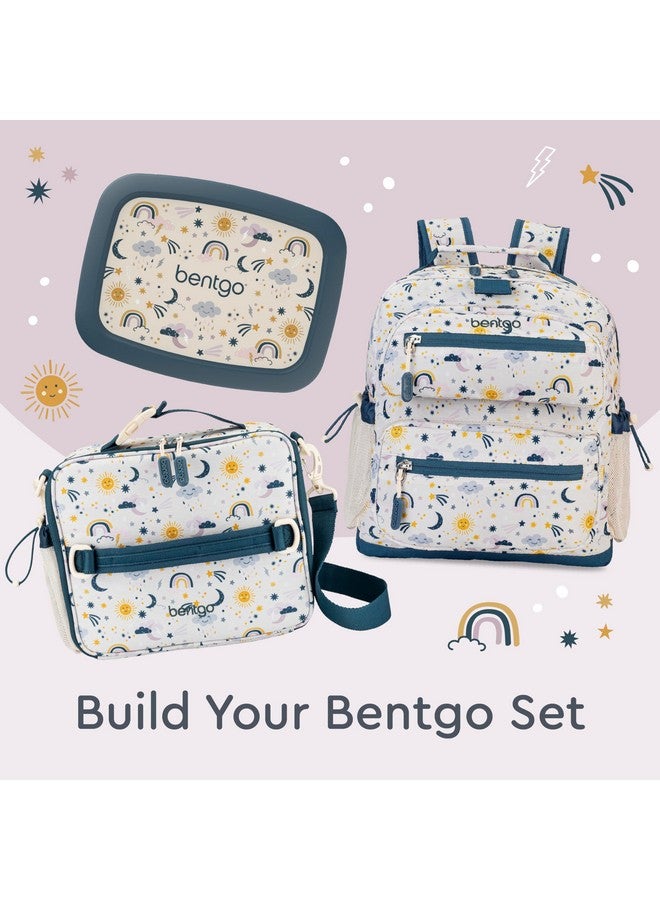 Bentgo Kids Lunch Bag - Durable, Double-Insulated Lunch Bag for Kids 3+; Holds Lunch Box, Water Bottle, & Snacks; Easy-Clean Water-Resistant Fabric & Multiple Zippered Pockets (Friendly Skies) - Image 5