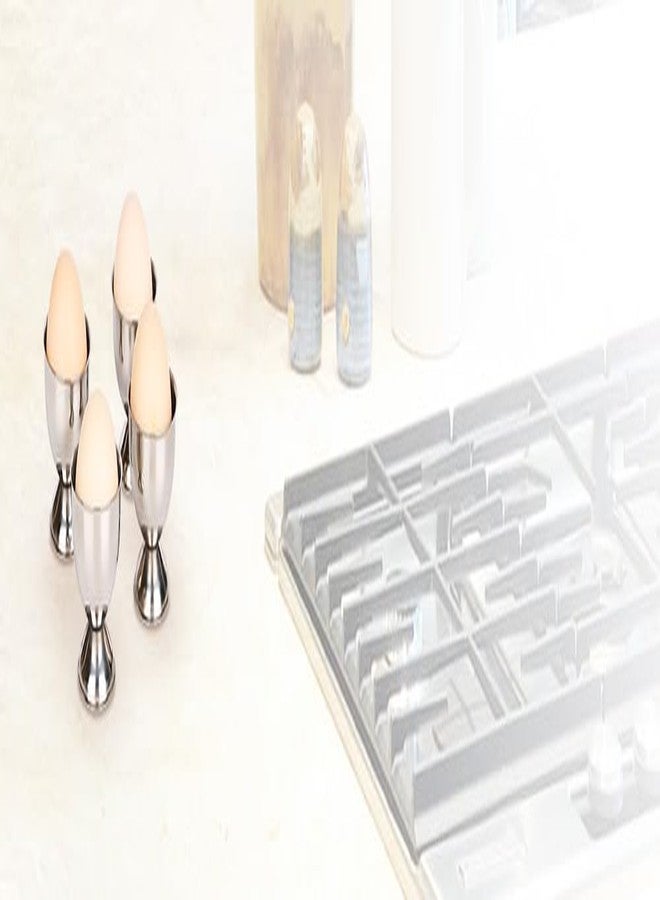 أنوينك حامل بيض، صينية بيض من الفولاذ المقاوم للصدأ من أنوينك، حامل أكواب بيض مسلوق ناعم، آمن للاستخدام في غسالة الأطباق (4 عبوات) - Image 4