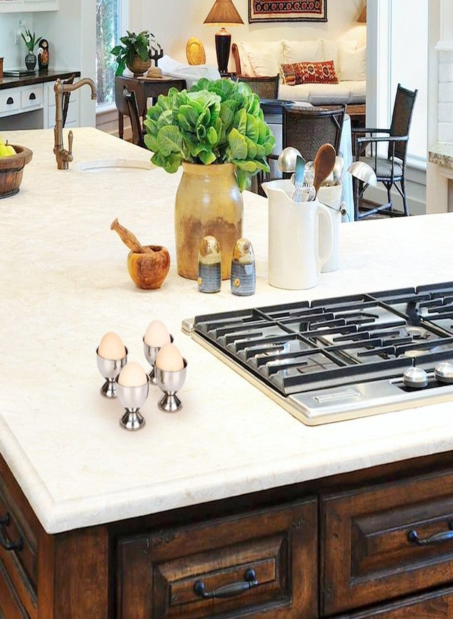 أنوينك حامل بيض، صينية بيض من الفولاذ المقاوم للصدأ من أنوينك، حامل أكواب بيض مسلوق ناعم، آمن للاستخدام في غسالة الأطباق (4 عبوات) - Image 3