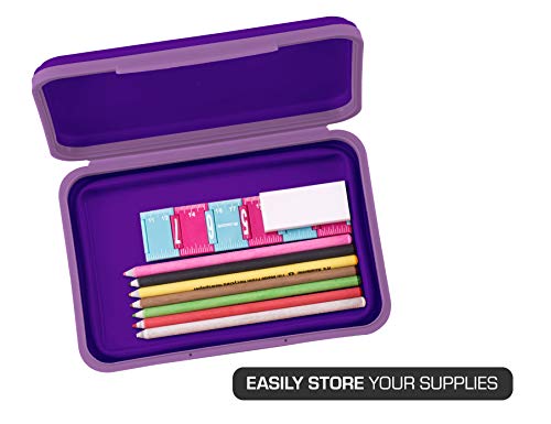 It's Academic Flexi Storage Box, Folding, Collapsible and Adjustable for Pencils, Supplies, and More, Purple (23135) - Image 5