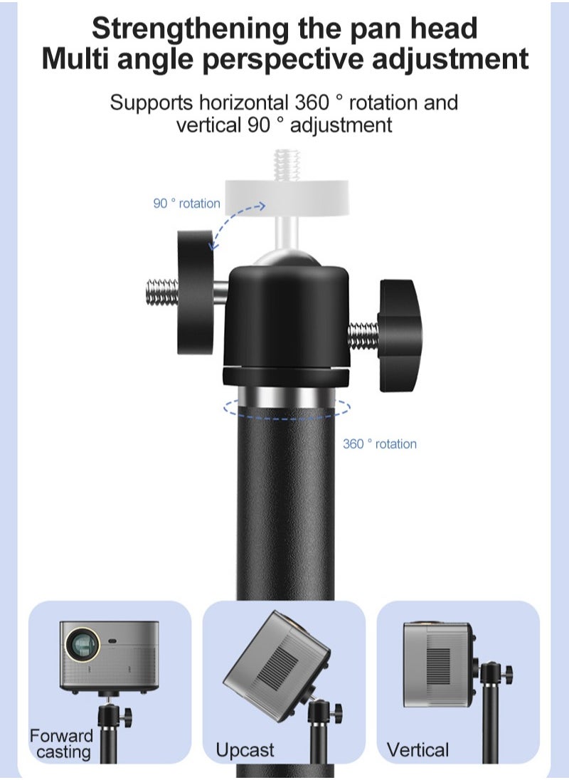 FlashHawk - Floor Projector Stand,Adjustable Height 85 to 130 cm Projector Stand with Metal Gimbal for Outdoor/Office/Home/Stage or Studio - Image 1