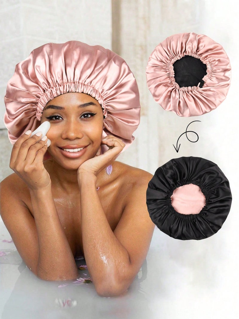Elegant Satin Sleep Bonnet – Protects Hair from Friction & Breakage - Image 1
