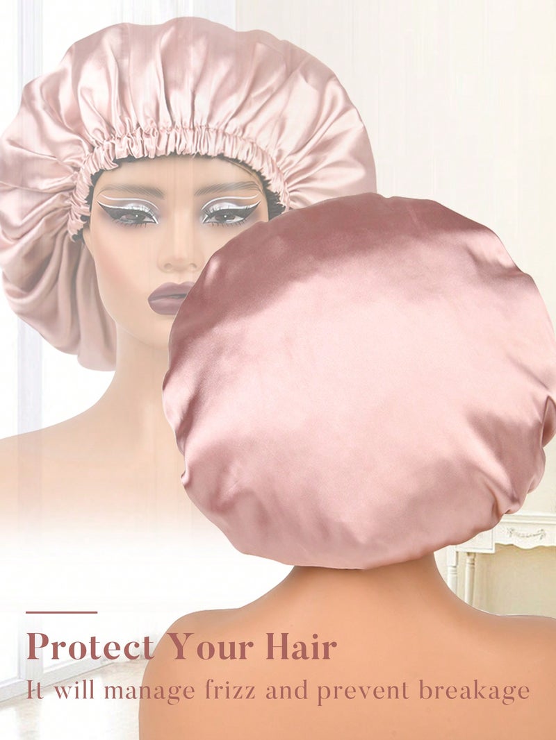 Elegant Satin Sleep Bonnet – Protects Hair from Friction & Breakage - Image 3