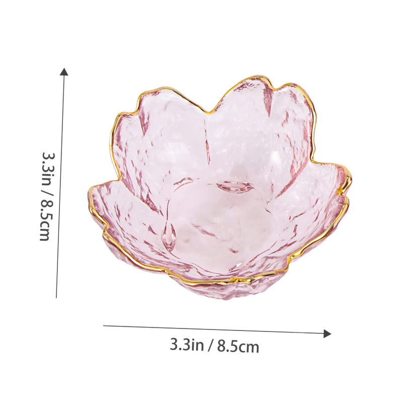 2pcs Grey Violet Cherry Blossom Glass Sauce Dishes Small Bowls for Dipping Kitchen Supply - Image 3