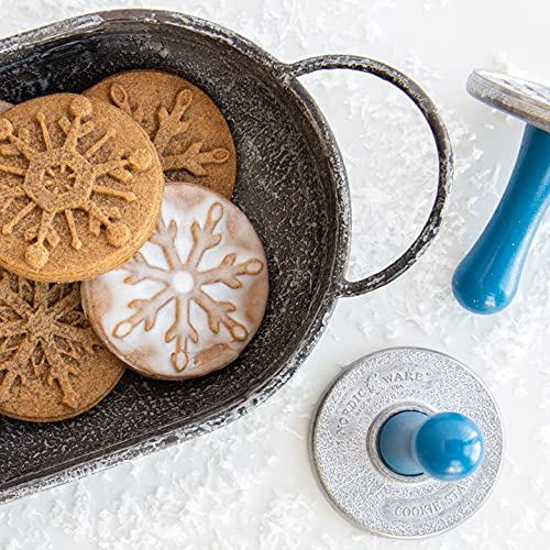 Nordic Ware Snowflake Cookie Stamps, 3-inch rounds, Silver - Image 4