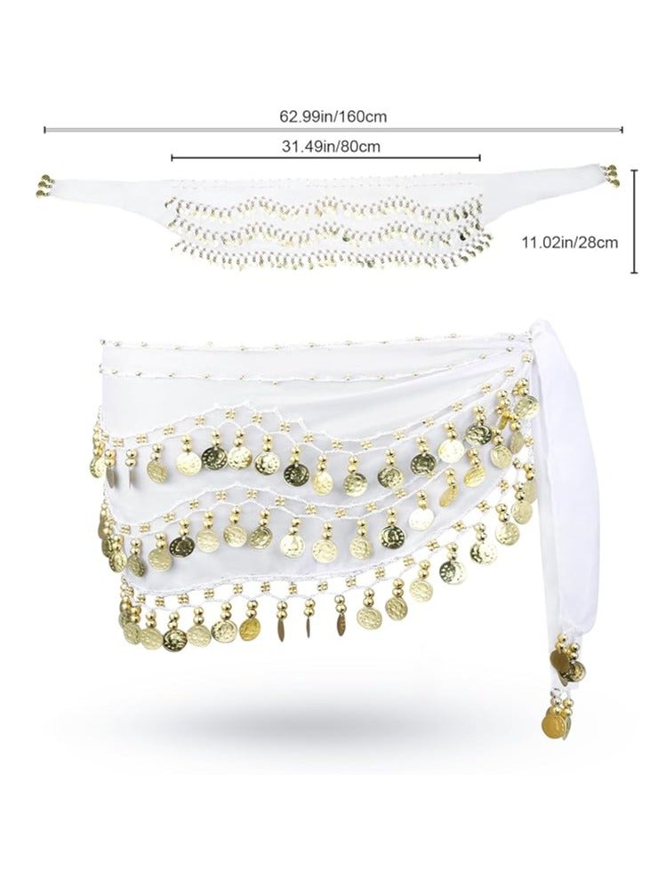 Women's Belly Dancing Belt Colorful Waist Chain Belly Dance Hip Scarf Belt - Image 2