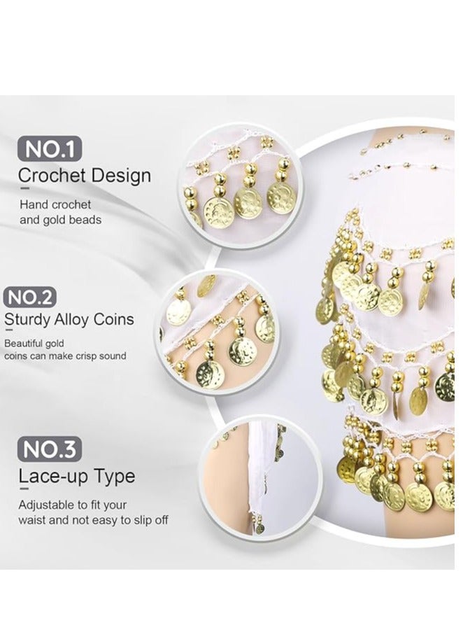 Women's Belly Dancing Belt Colorful Waist Chain Belly Dance Hip Scarf Belt - Image 3