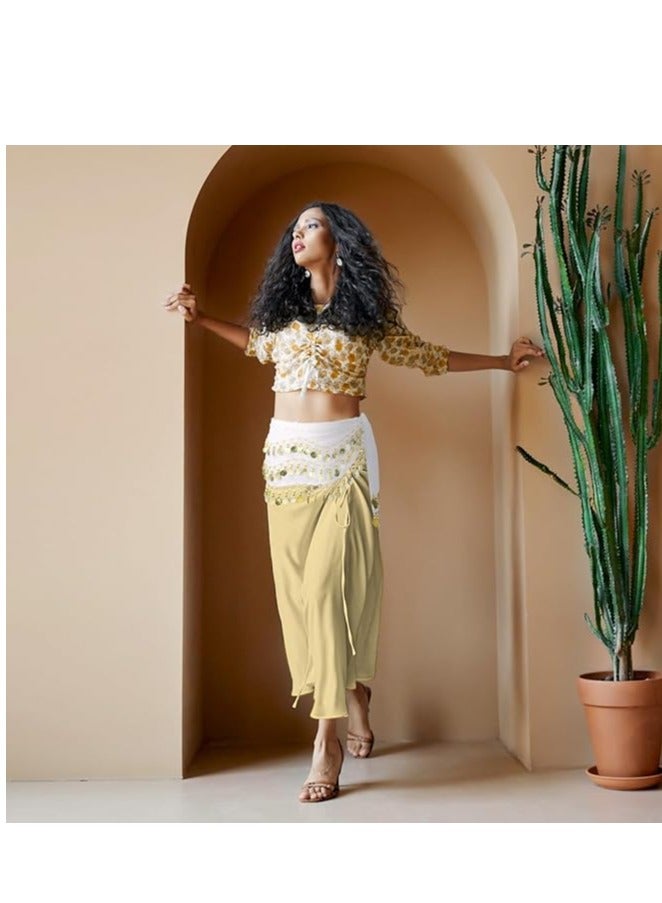 Women's Belly Dancing Belt Colorful Waist Chain Belly Dance Hip Scarf Belt - Image 4