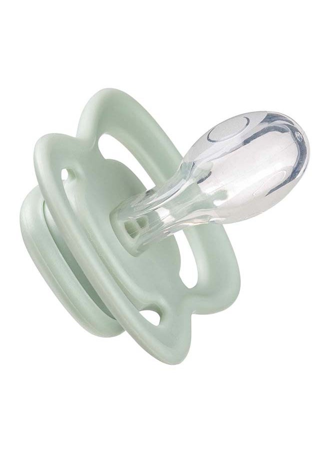 Designer Pacifier Silicone Size 2, 6M+, 2 Pieces, Sage/Vanilla