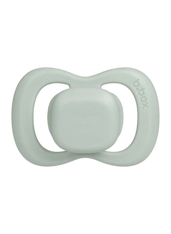 b.box Designer Pacifier Silicone Size 2, 6M+, 2 Pieces, Sage/Vanilla  - Image 3