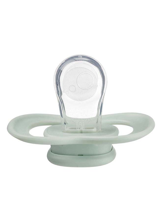 Designer Pacifier Silicone Size 2, 6M+, 2 Pieces, Sage/Vanilla