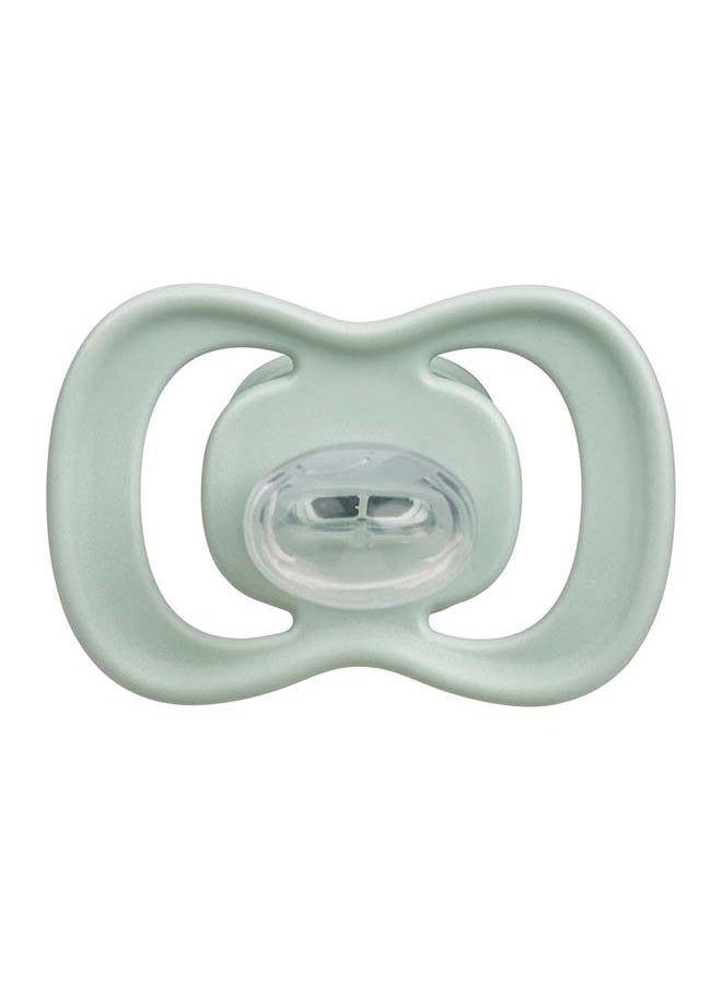 Designer Pacifier Silicone Size 2, 6M+, 2 Pieces, Sage/Vanilla