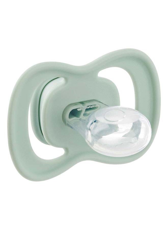 Designer Pacifier Silicone Size 2, 6M+, 2 Pieces, Sage/Vanilla
