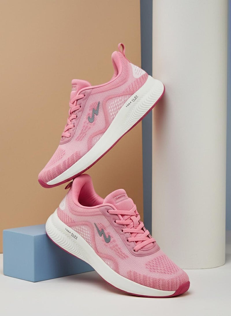 CAMPUS Women's Pink Low-Top Sneakers - Lightweight Shoes with White Sole, Comfortable Casual Shoes - Image 1