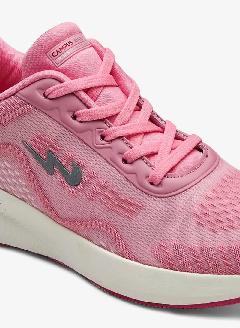 CAMPUS D.Pink/Silver Women's Pink Low-Top Sneakers - Lightweight Shoes with White Sole, Comfortable Casual Shoes for Women | Best Price UAE