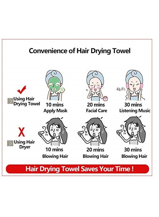 Yomigoo Hair Drying Towel 3 Packs, Quick Dry Microfiber Hair Towel, Super Absorbent Hair Towel Wrap for Wet Hair, Bath Accessories for Women with Long & Thick Hair (Coffee&Light Pink&Dark Pink) - Image 3