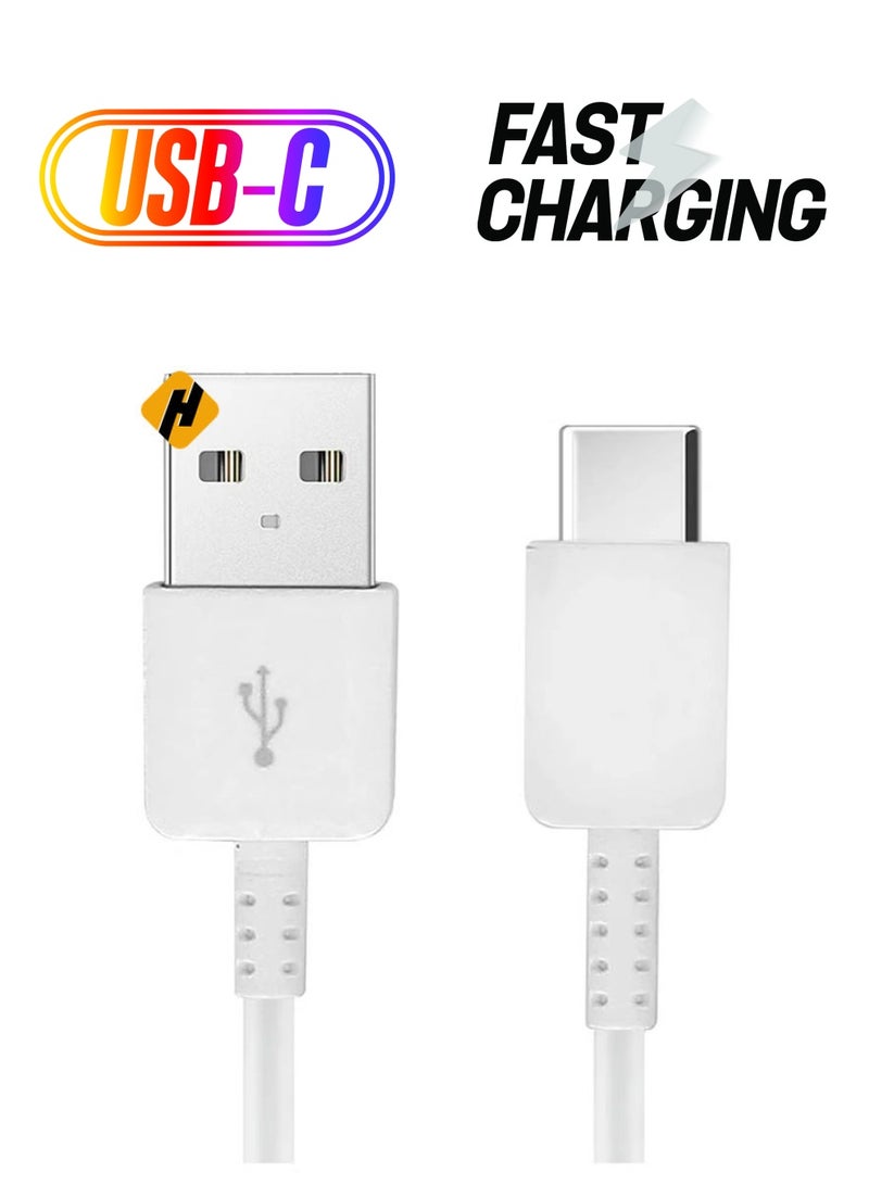HuHa USB Type-C Cable (1.5m) for Xiaomi Redmi Note 10 Pro – Fast Charging & Quick Data Transfer, White - Image 1