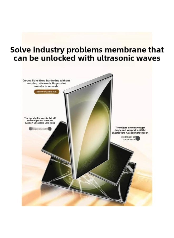 [seconds To Unlock] For Samsung S23ultra Mobile Phone Film Samsung S22ultra Film Note20ultra-Color:Imported Ceramic Film Blu-ray 3 Pieces, Easy To Apply And 0 Bubbles | Fingerprint Unlocking In Seconds, Free Artifact-Size:Samsung Galaxys22
