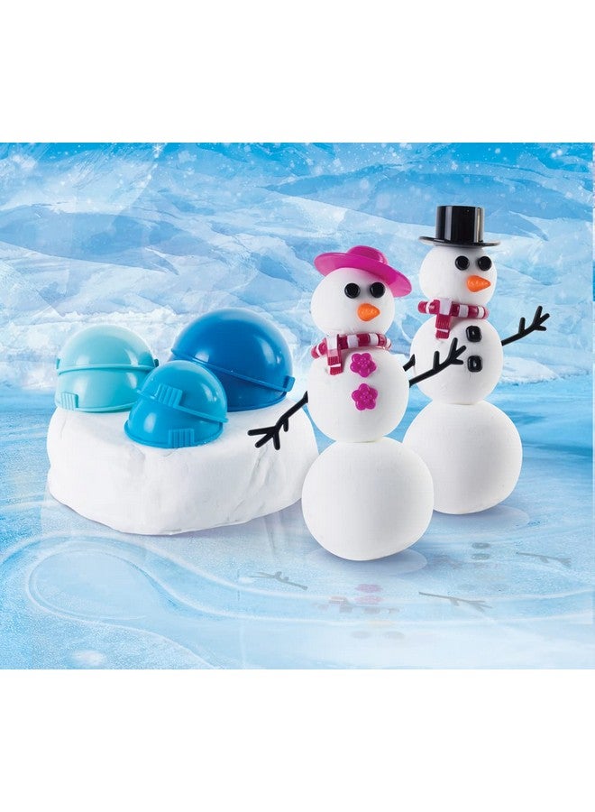 Play Visions Floof Modeling Clay - Reuseable Indoor Snow - Mr. & Mrs Snowman Set With Endless Creations and 22 Molding Accessories - Image 2