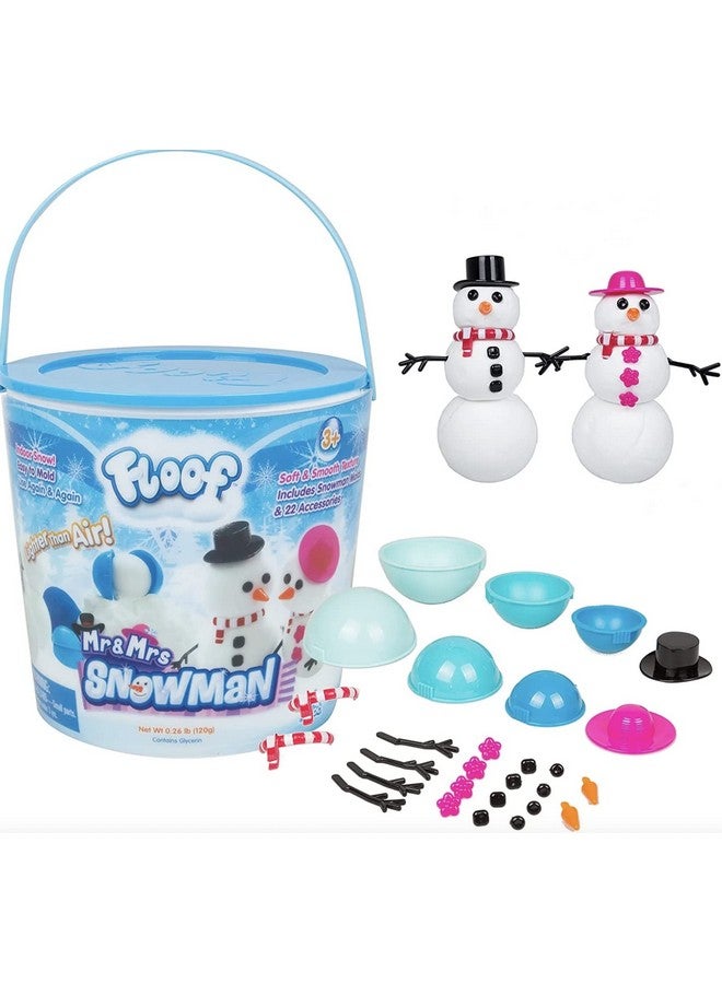 Play Visions Floof Modeling Clay - Reuseable Indoor Snow - Mr. & Mrs Snowman Set With Endless Creations and 22 Molding Accessories - Image 3