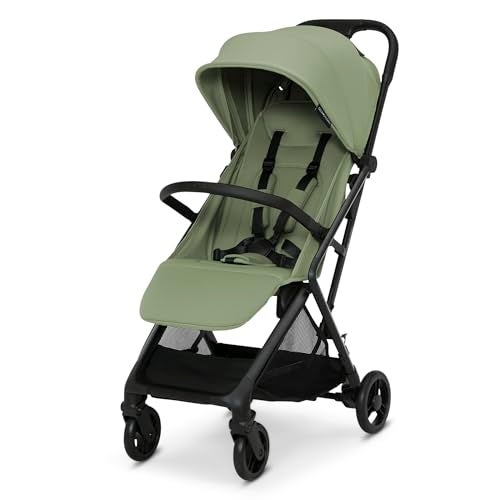 Delta Children Icon Ultra Compact Lightweight Everyday & Travel Stroller - One-Hand Fold - Only 15.6 lbs- Fits in Overhead Compartments - Greenguard Gold Certified - Multi-Position Recline, Sage Green - Image 1