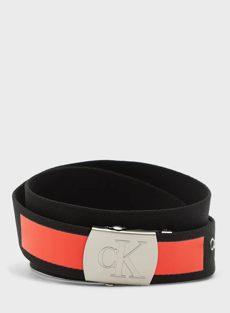 CALVIN KLEIN Logo Hole Allocated Belt
