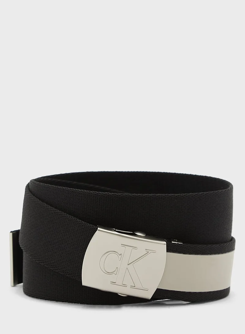 CALVIN KLEIN Logo Hole Allocated Belt