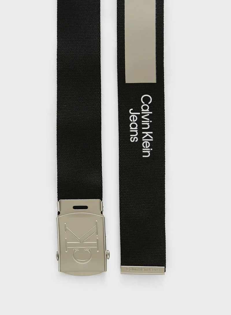 CALVIN KLEIN Logo Hole Allocated Belt