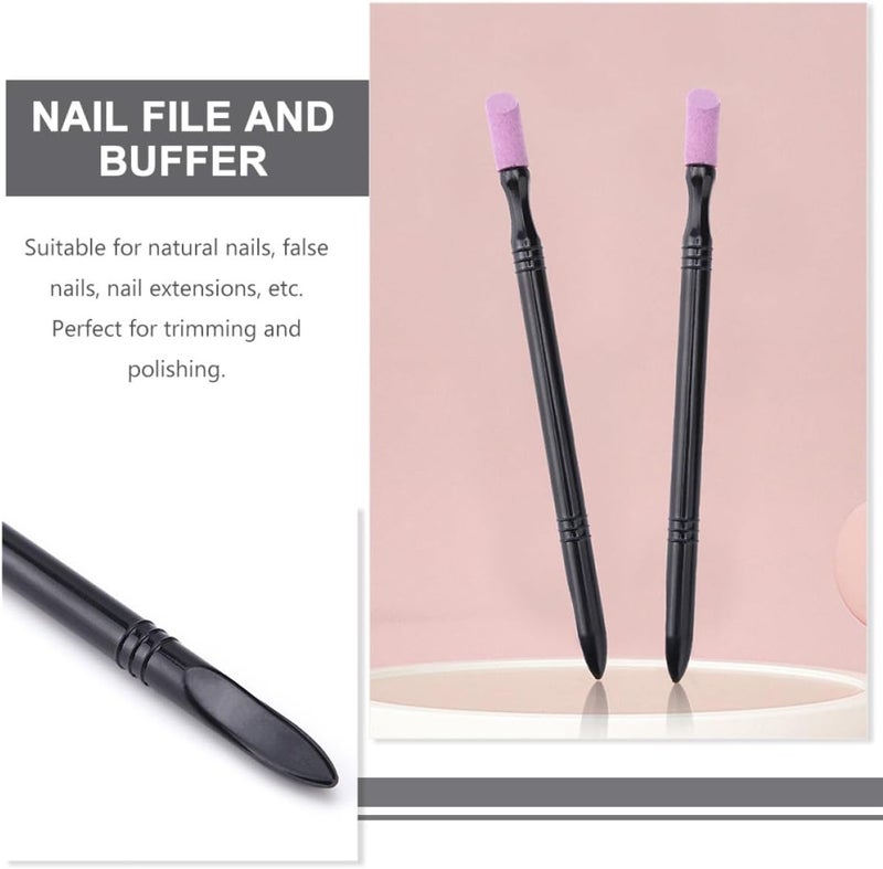 10pcs Dual-Ended Files Manicure Sticks Cuticle Pushers Nail Buffing Tools for Care and Pedicure Use - Image 3