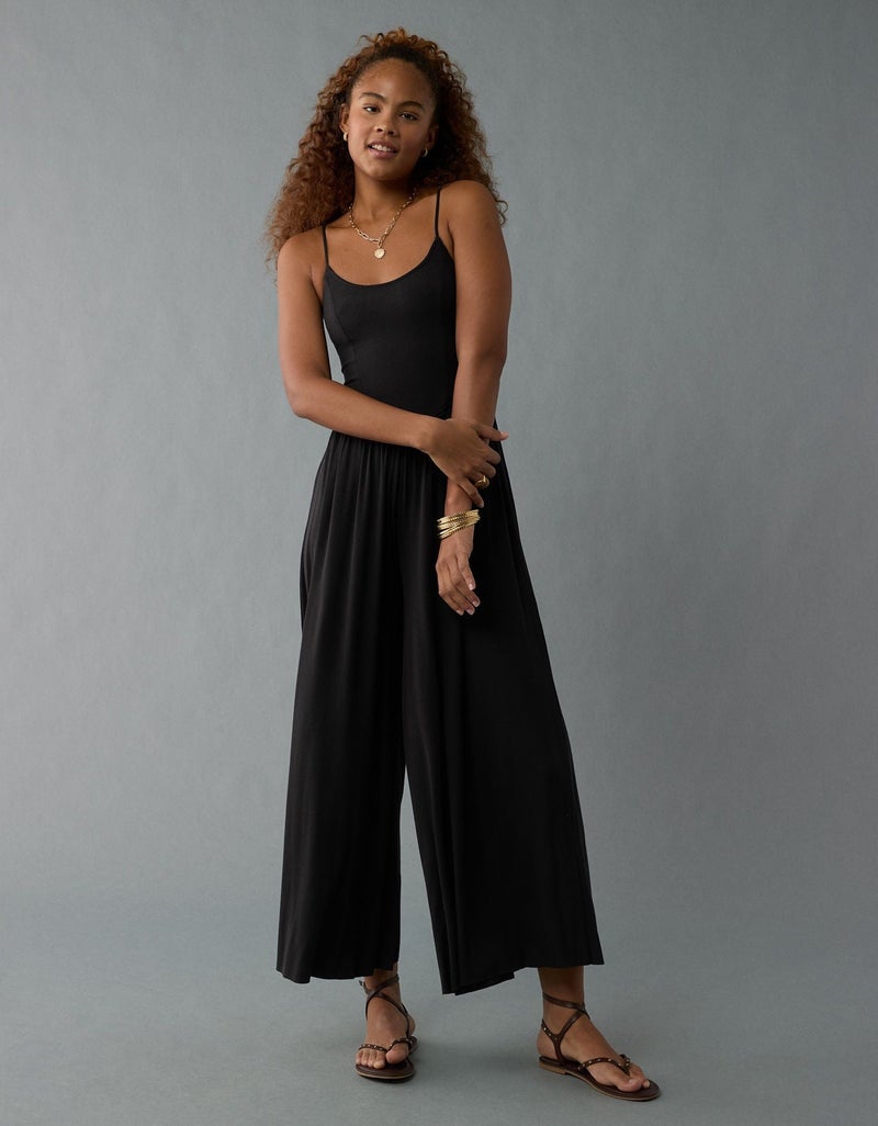 American Eagle AE Soft and Sexy Wide-Leg Jumpsuit - Image 1