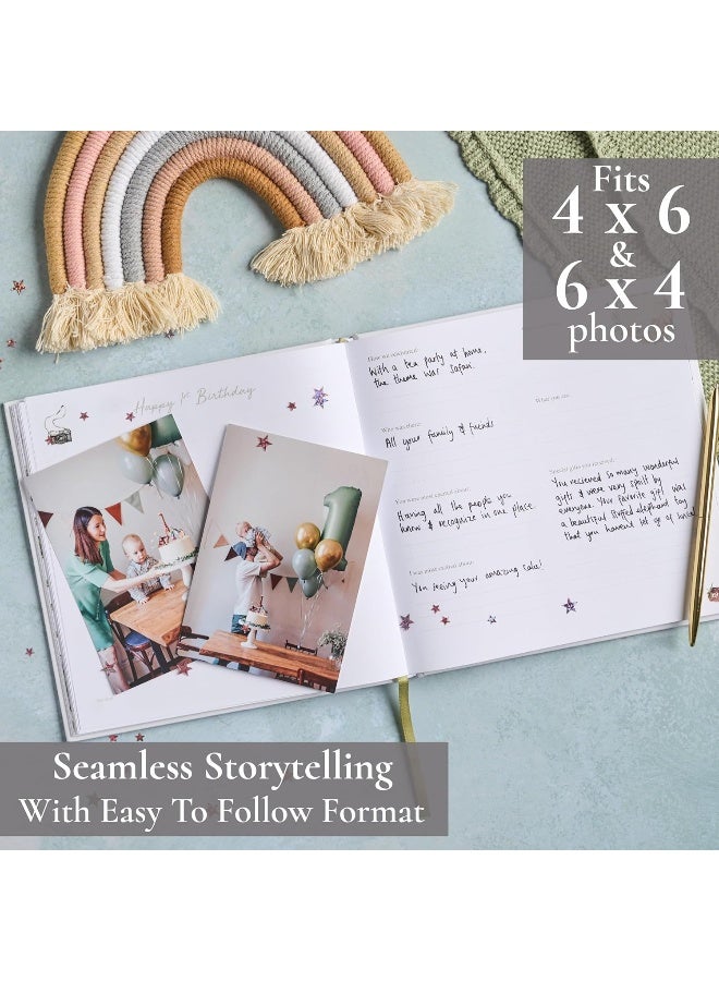 Bibi & Beau Baby Memory Book New Mom Gift - Your Story - Baby Record Book Photo Album - Gift for Newborn Baby Boy Girl, Great For Baby Showers (Forest) - Image 3