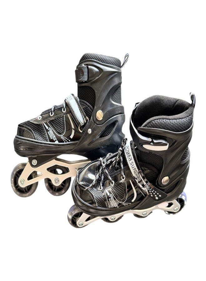 Dorytoys Dorytoy Premium Adjustable Inline Roller Skates for Kids, Teens and Adults with Comfortable Secure Fit and Smooth High-Speed Wheels (Black) - Image 2