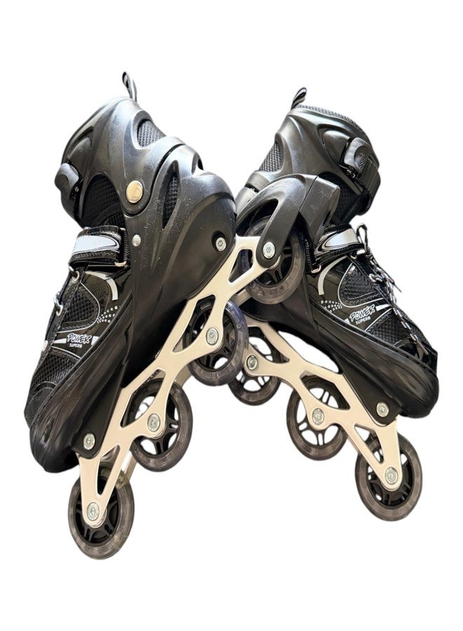 Dorytoys Dorytoy Premium Adjustable Inline Roller Skates for Kids, Teens and Adults with Comfortable Secure Fit and Smooth High-Speed Wheels (Black) - Image 1